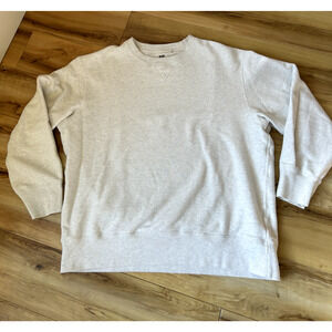 Uniqlo Light Heather Gray Crewneck XXL Relaxed Fit